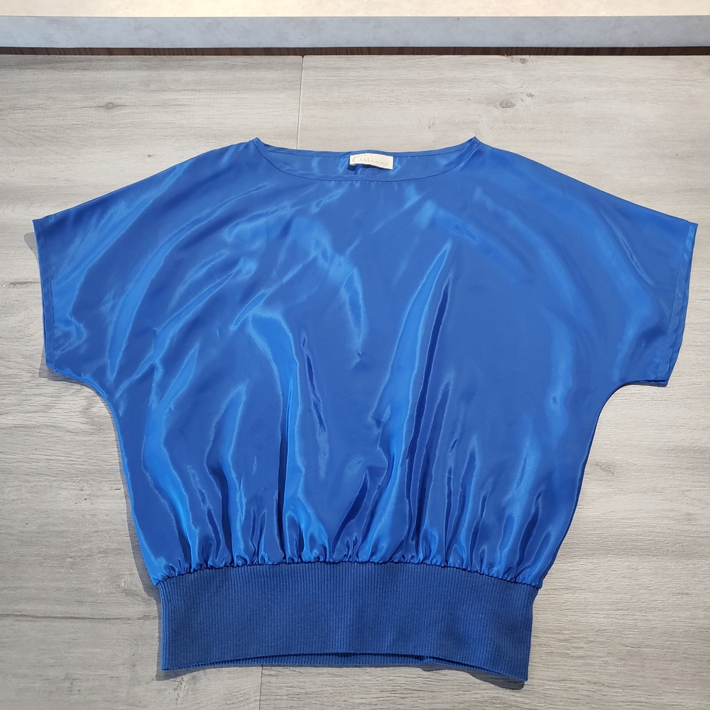 Arianne Glossy Sapphire Blue Blouse